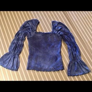 Boho Cinch and Flare Long-Sleeved Stretchy Top💙💕